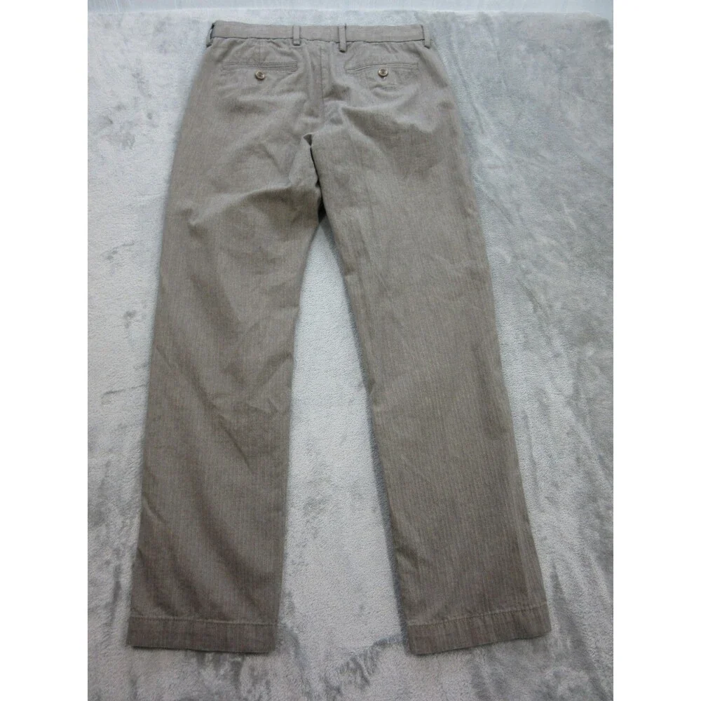 Banana Republic Kentfield Pants Men Size 31 x32 (Actual 29 x28) Beige Flat Front